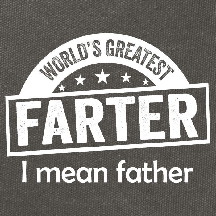 Worlds Greatest Farter Funny Father Dad Cotton Canvas Backpack