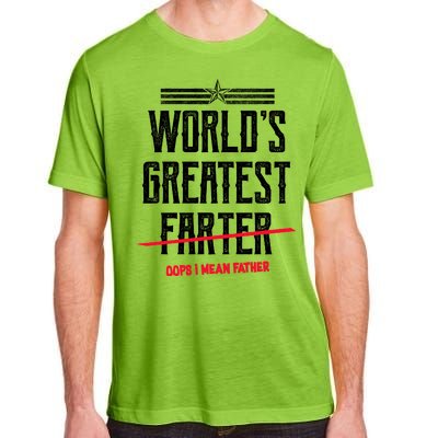 World's Greatest Farter Oops I Mean Father Adult ChromaSoft Performance T-Shirt