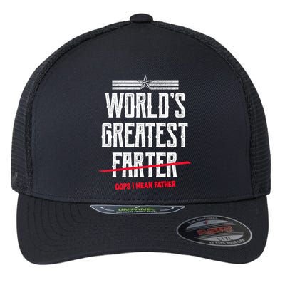 World's Greatest Farter Oops I Mean Father Flexfit Unipanel Trucker Cap