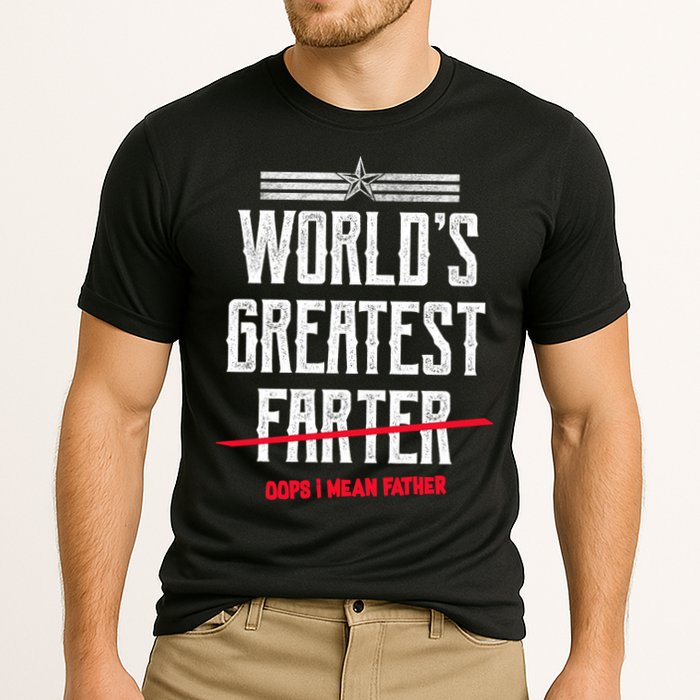 World's Greatest Farter Oops I Mean Father Performance Shirt