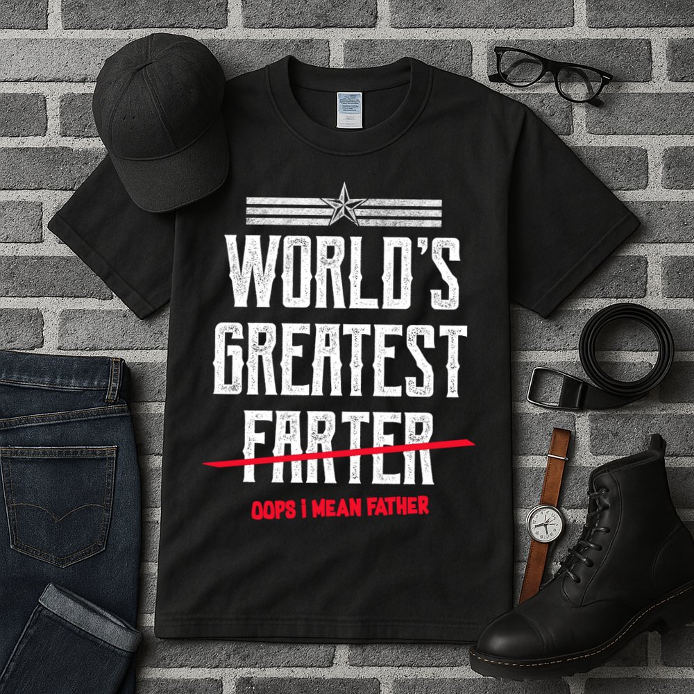World's Greatest Farter Oops I Mean Father Tall T-Shirt