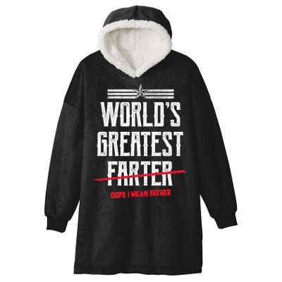 World's Greatest Farter Oops I Mean Father Hooded Wearable Blanket