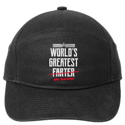 World's Greatest Farter Oops I Mean Father 7-Panel Snapback Hat