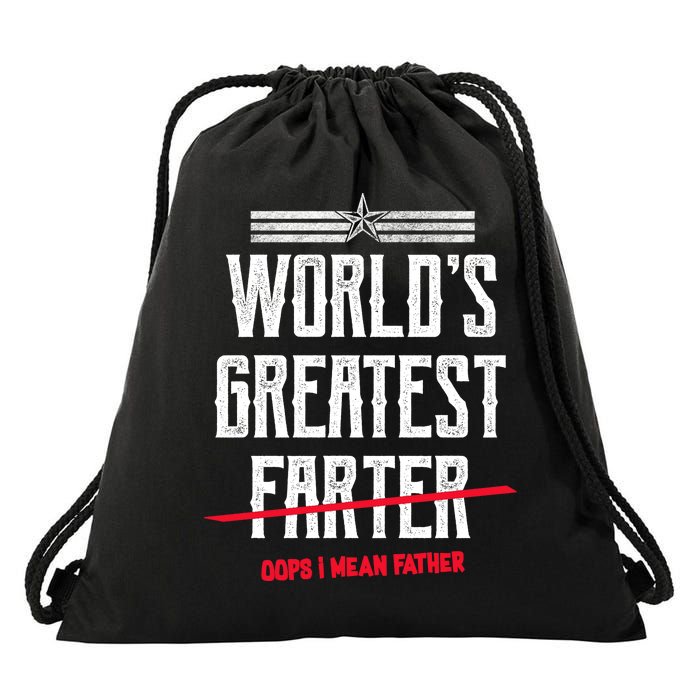 World's Greatest Farter Oops I Mean Father Drawstring Bag