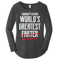 World's Greatest Farter Oops I Mean Father Women's Perfect Tri Tunic Long Sleeve Shirt