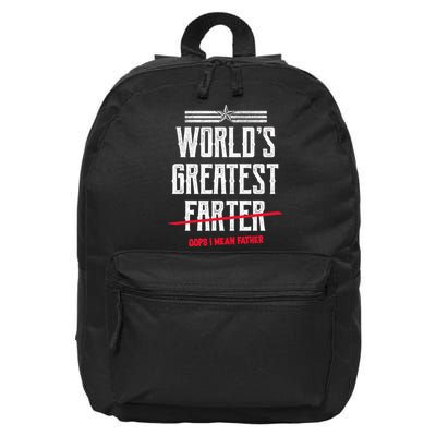 World's Greatest Farter Oops I Mean Father 16 in Basic Backpack