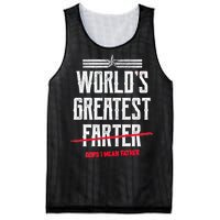 World's Greatest Farter Oops I Mean Father Mesh Reversible Basketball Jersey Tank