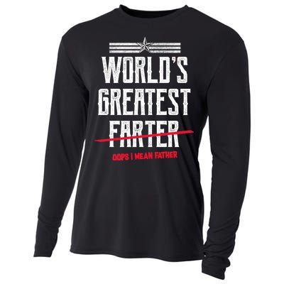 World's Greatest Farter Oops I Mean Father Cooling Performance Long Sleeve Crew