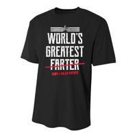 World's Greatest Farter Oops I Mean Father Youth Performance Sprint T-Shirt