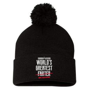 World's Greatest Farter Oops I Mean Father Pom Pom 12in Knit Beanie