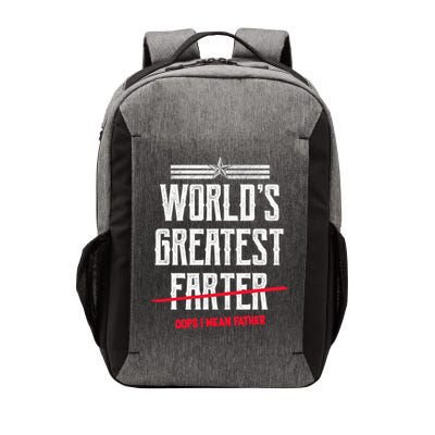 World's Greatest Farter Oops I Mean Father Vector Backpack