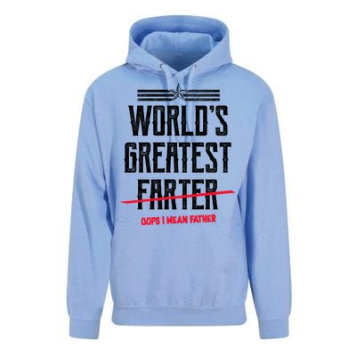 World's Greatest Farter Oops I Mean Father Unisex Surf Hoodie