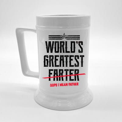 World's Greatest Farter Oops I Mean Father Beer Stein