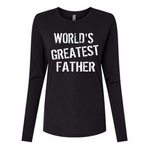 World's Greatest father Womens Cotton Relaxed Long Sleeve T-Shirt