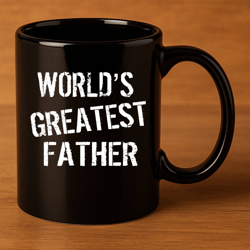 World's Greatest father 11oz C Handle Ceramic Mug