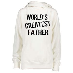 World's Greatest father Womens Funnel Neck Pullover Hood