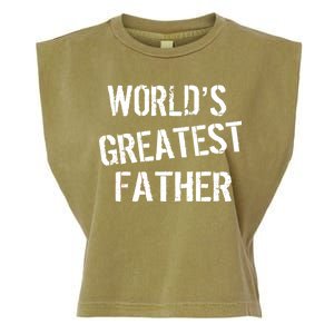 World's Greatest father Garment-Dyed Women's Muscle Tee