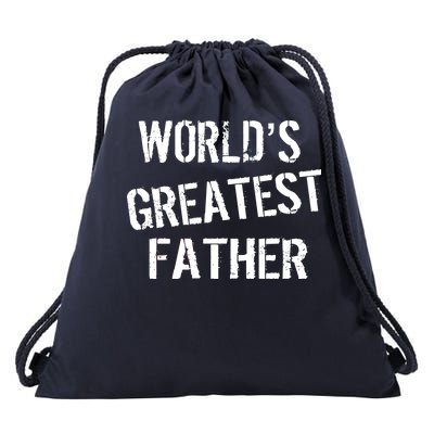 World's Greatest father Drawstring Bag