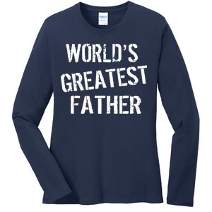 World's Greatest father Ladies Long Sleeve Shirt