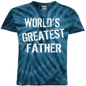 World's Greatest father Kids Tie-Dye T-Shirt