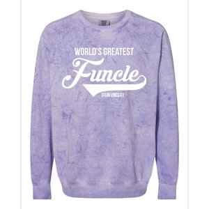 World's Greatest Funcle Fun Uncle Colorblast Crewneck Sweatshirt