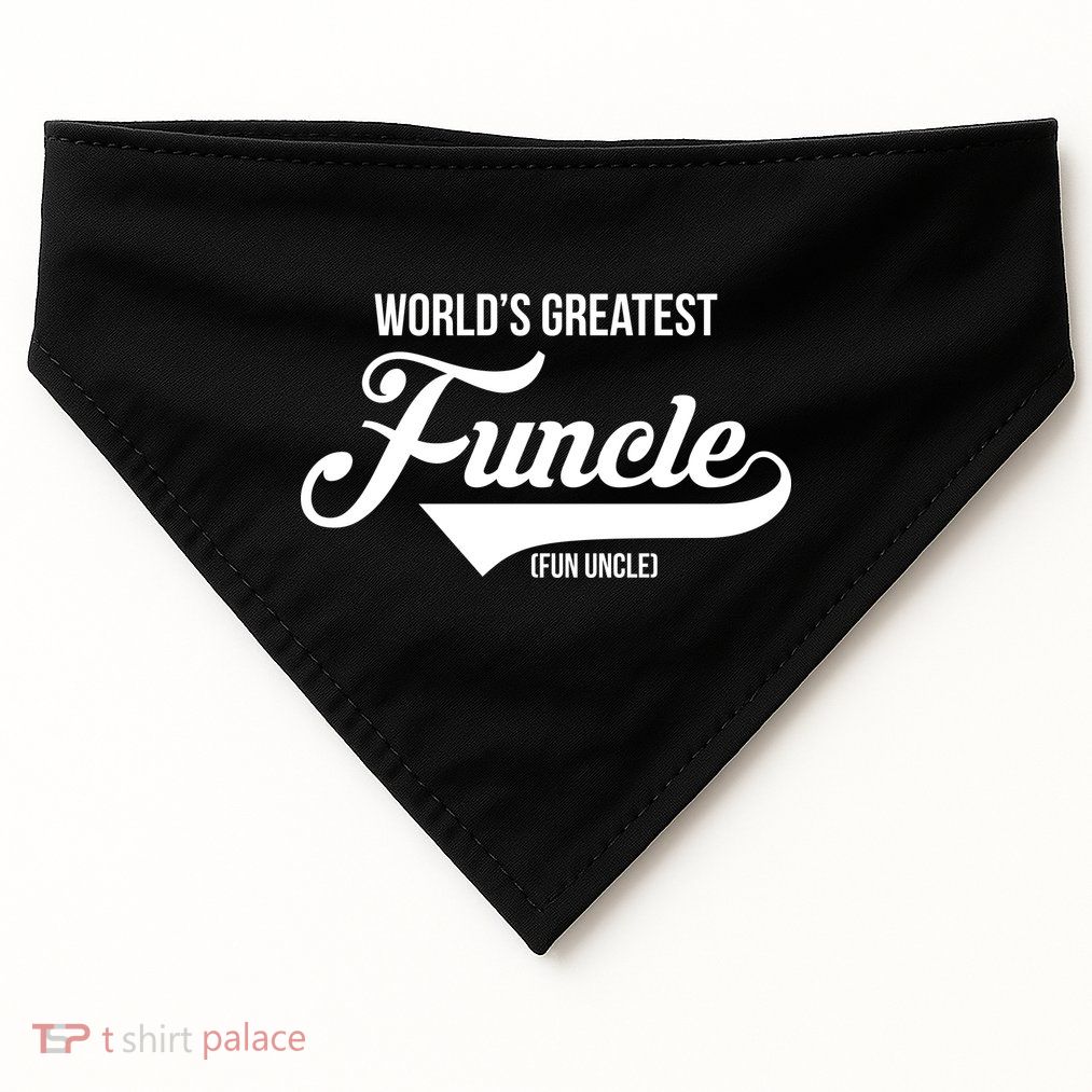 World's Greatest Funcle Fun Uncle USA-Made Doggie Bandana