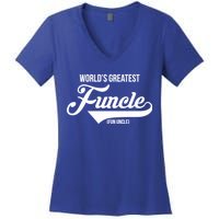 World's Greatest Funcle Fun Uncle Women's V-Neck T-Shirt