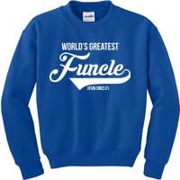 World's Greatest Funcle Fun Uncle Kids Sweatshirt