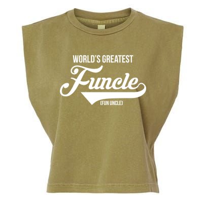 World's Greatest Funcle Fun Uncle Garment-Dyed Women's Muscle Tee