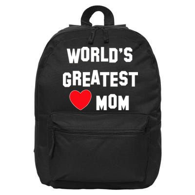 World's Greatest Mom 16 in Basic Backpack