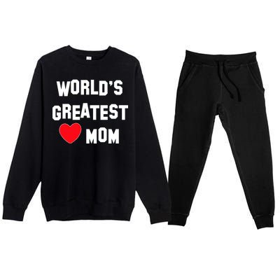 World's Greatest Mom Premium Crewneck Sweatsuit Set