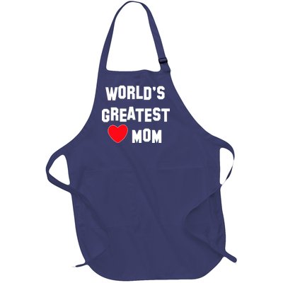 World's Greatest Mom Full-Length Apron With Pockets