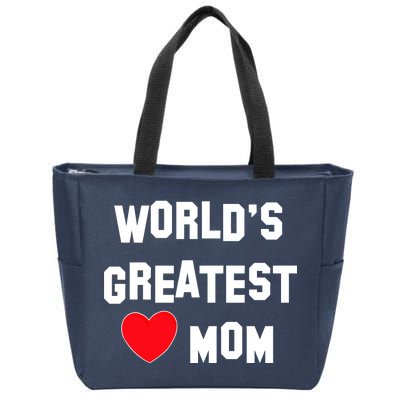 World's Greatest Mom Zip Tote Bag