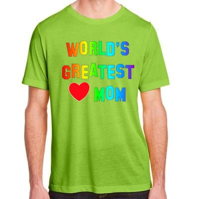 World's Greatest Mom Rainbow Adult ChromaSoft Performance T-Shirt