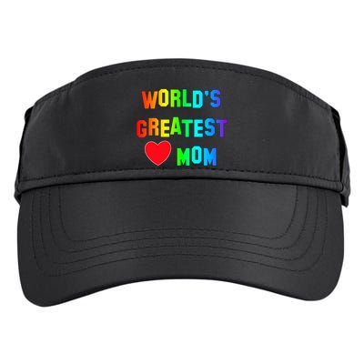 World's Greatest Mom Rainbow Adult Drive Performance Visor