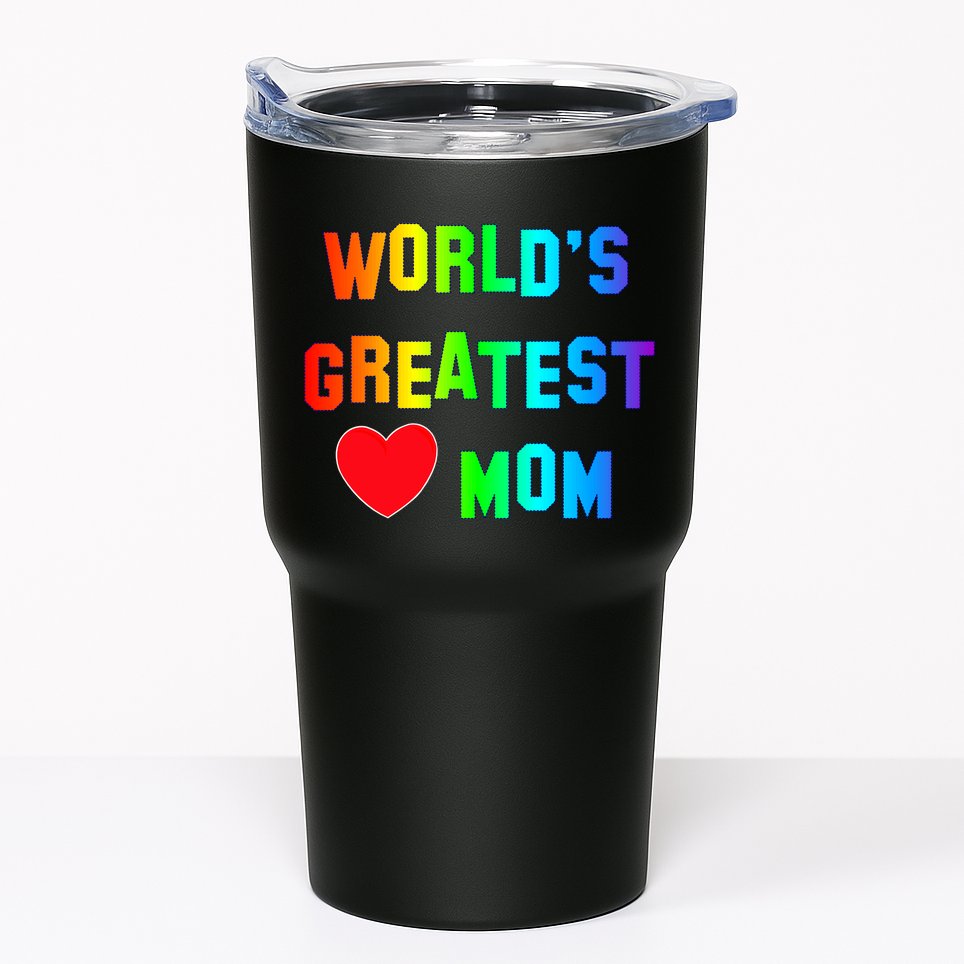 World's Greatest Mom Rainbow Tumbler