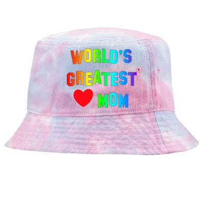 World's Greatest Mom Rainbow Tie-Dyed Bucket Hat