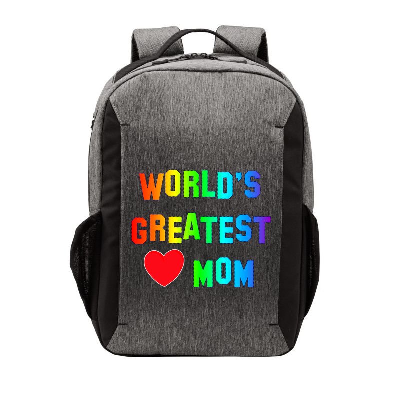 World's Greatest Mom Rainbow Vector Backpack