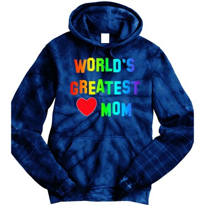 World's Greatest Mom Rainbow Tie Dye Hoodie