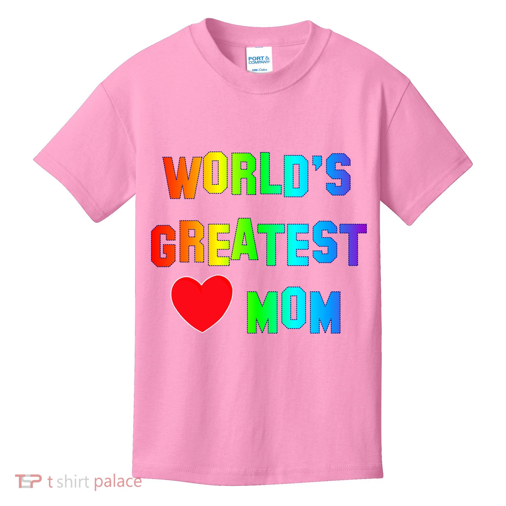 World's Greatest Mom Rainbow Kids T-Shirt
