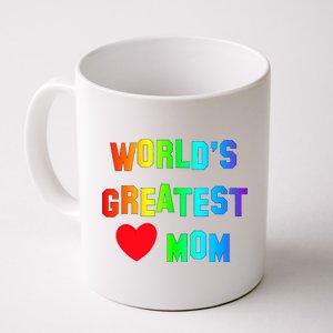 World's Greatest Mom Rainbow Coffee Mug