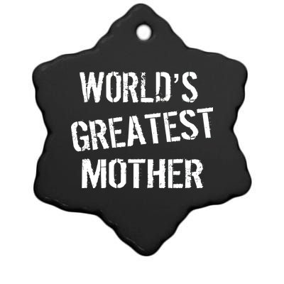 World's Greatest Mother Ceramic Star Ornament