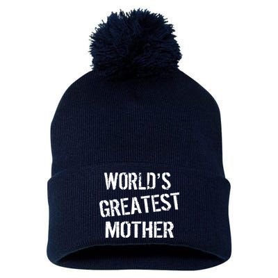 World's Greatest Mother Pom Pom 12in Knit Beanie