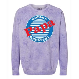 World's Greatest Papa Colorblast Crewneck Sweatshirt