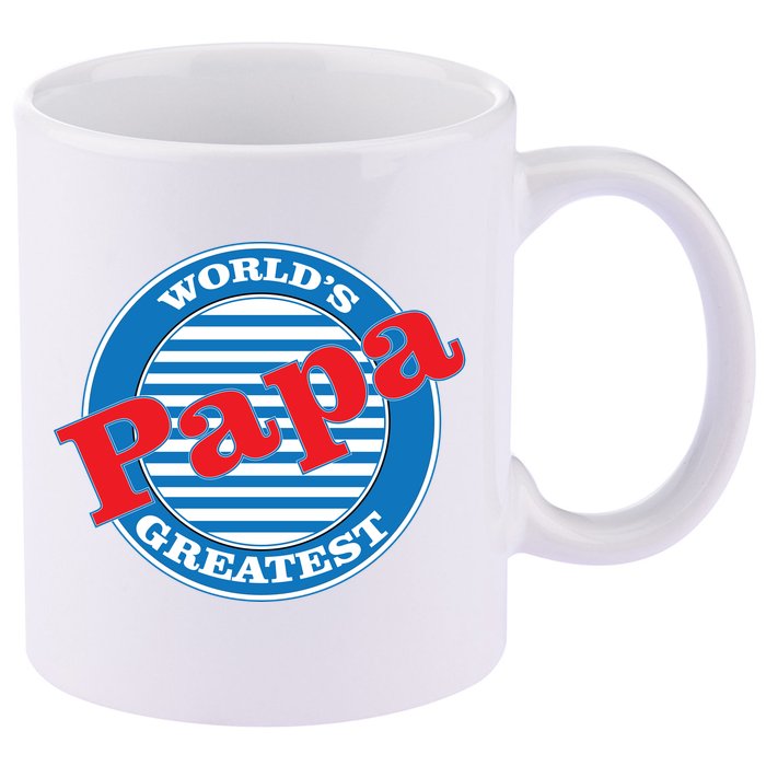 World's Greatest Papa 11oz C Handle Ceramic Mug