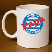 World's Greatest Papa 11oz C Handle Ceramic Mug
