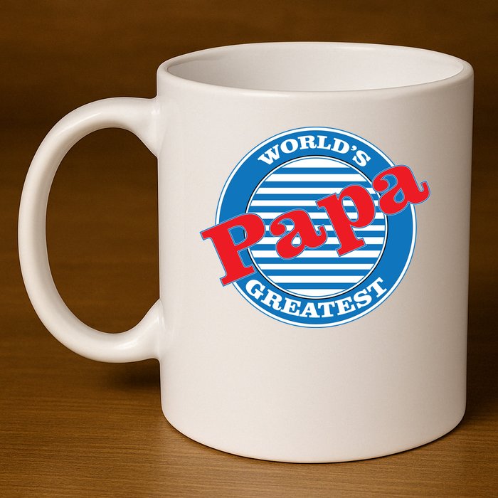 World's Greatest Papa 11oz C Handle Ceramic Mug