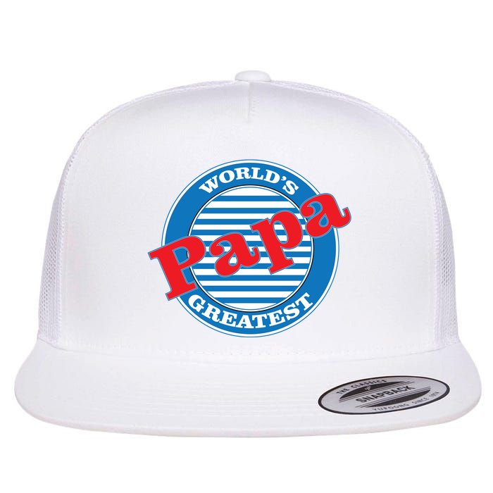 World's Greatest Papa Flat Bill Trucker Hat