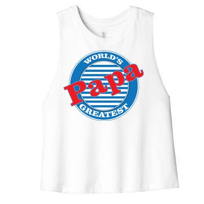 World's Greatest Papa Women's Racerback Cropped Tank