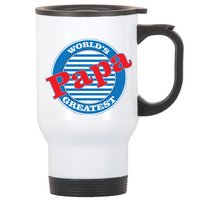 World's Greatest Papa Stainless Steel Travel Mug